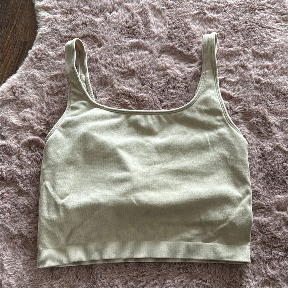 Wishlist Tan Fitted Crop Tank Top